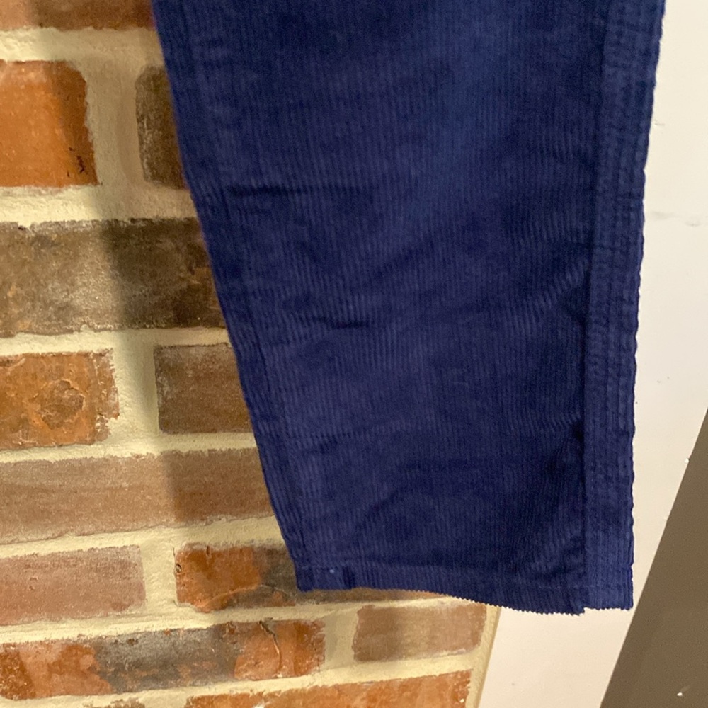 Boden Blue Corduroy Trousers with Red Details - Picture 2 of 4